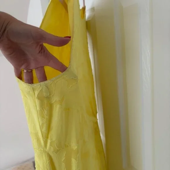 🌼 Jason Wu x ELOQUII Yellow Pleated Midi Dress – Size 18 - Picture 7 of 14